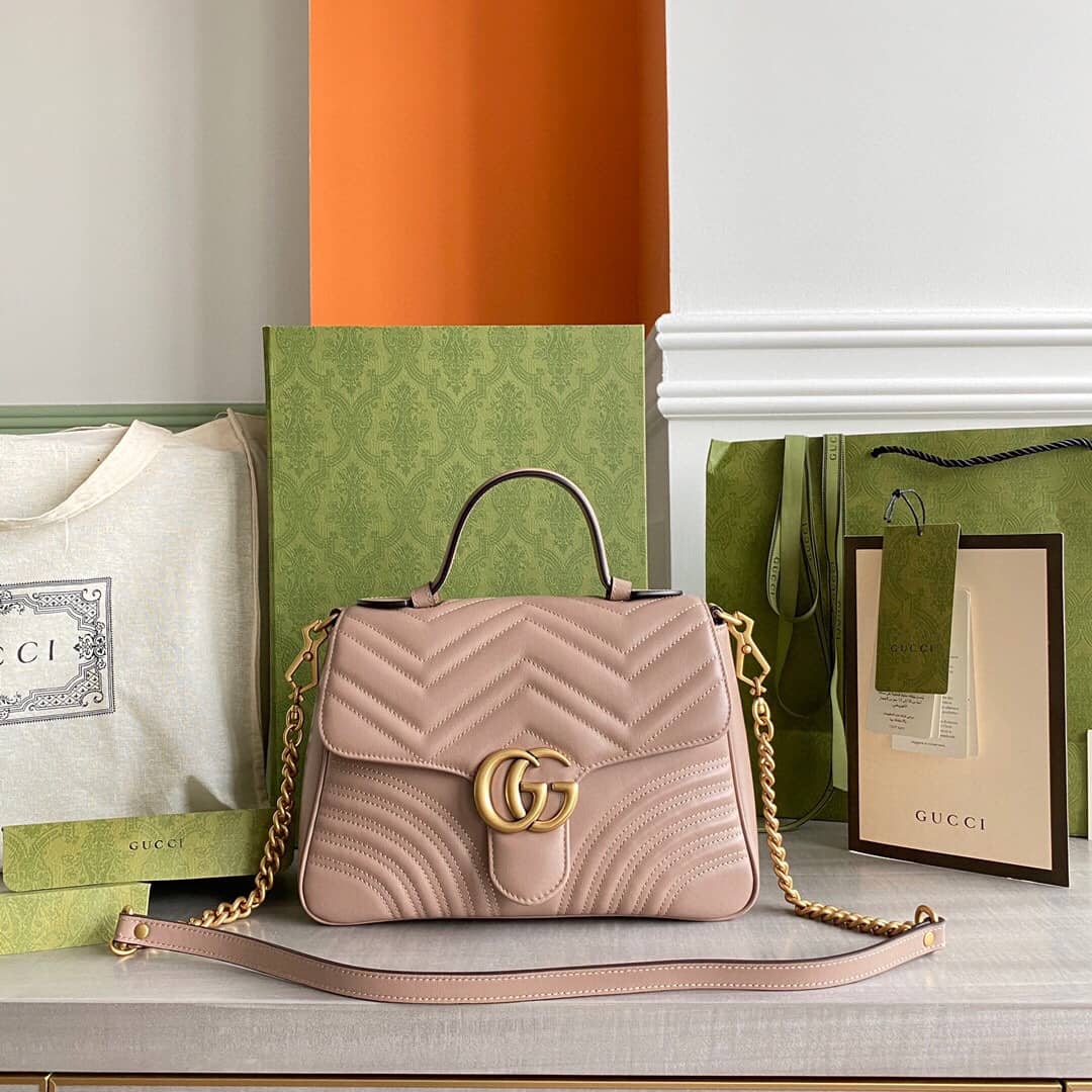 Best Replica Gucci Marmont Dupe GG Marmont Replica Bag Pink 498100 - Colareps