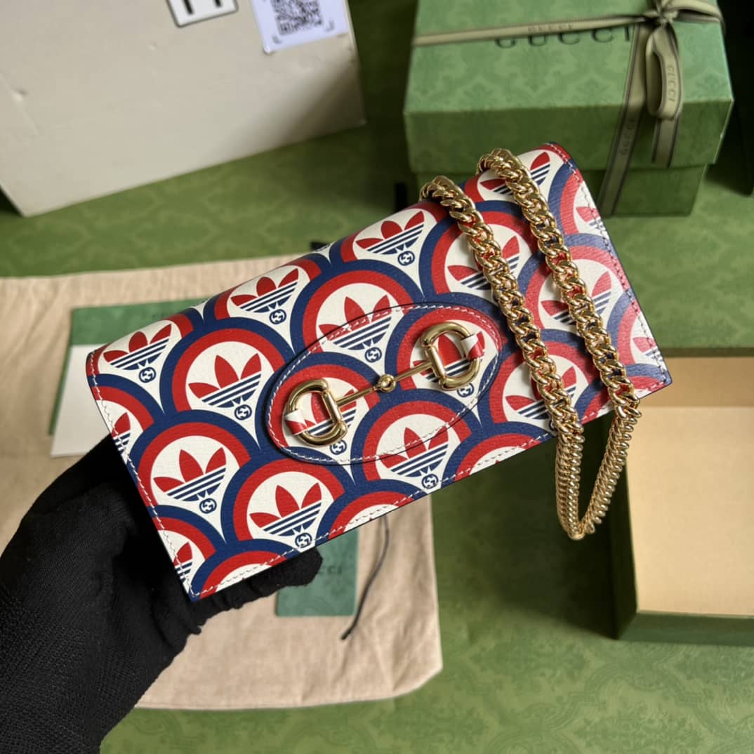 Best Replica Adidas x Gucci Wallet With Chain 621892 Replica Crossbody Bag - Colareps