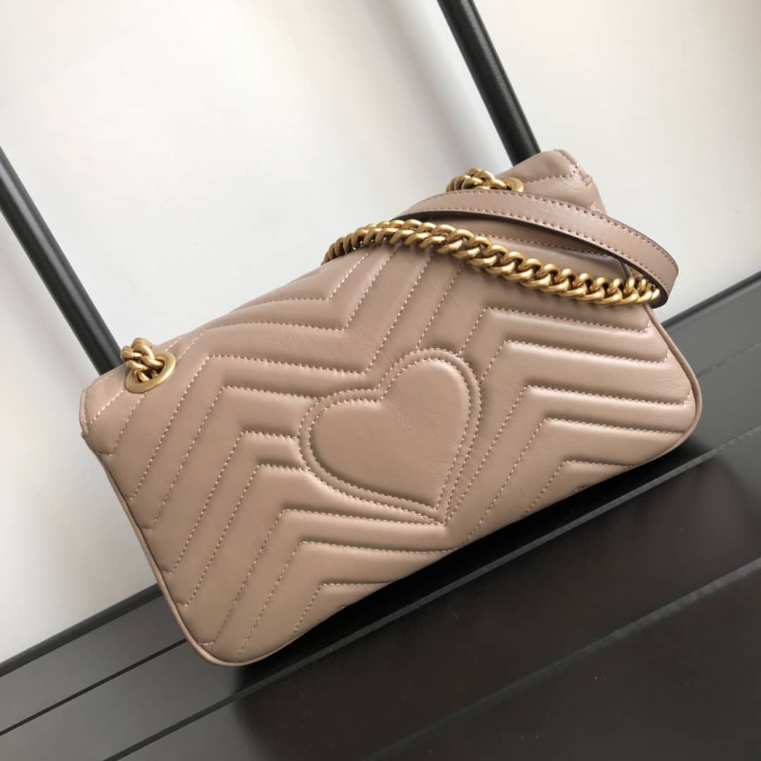 Best Replica Gucci GG Marmont Matelasse Shoulder Bag Replica Khaki 443497 - Colareps