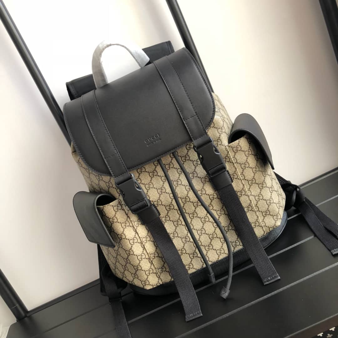 Best Replica Gucci Soft GG Supreme Canvas Replica Backpack Beige 450958 - Colareps
