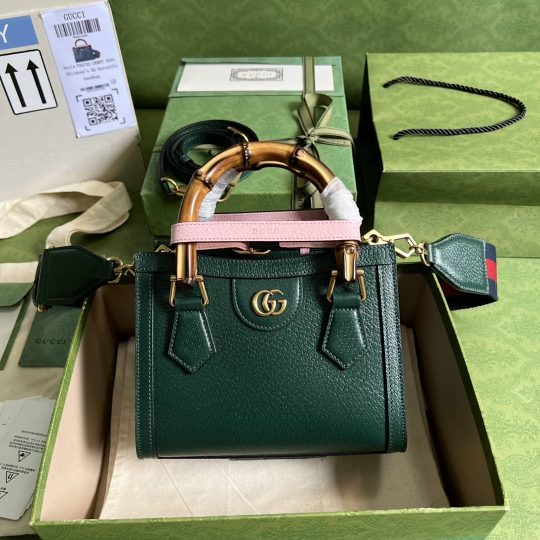Best Replica Gucci Diana Mini Tote Green 702732 Replica Bag - Colareps