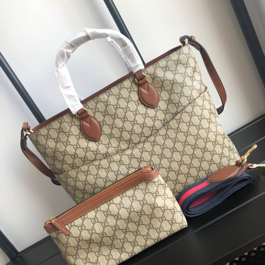 Best Replica Best Replica Gucci Soft GG Supreme Baby Changing Bag Replica Brown 457356(ColaReps) - Colareps