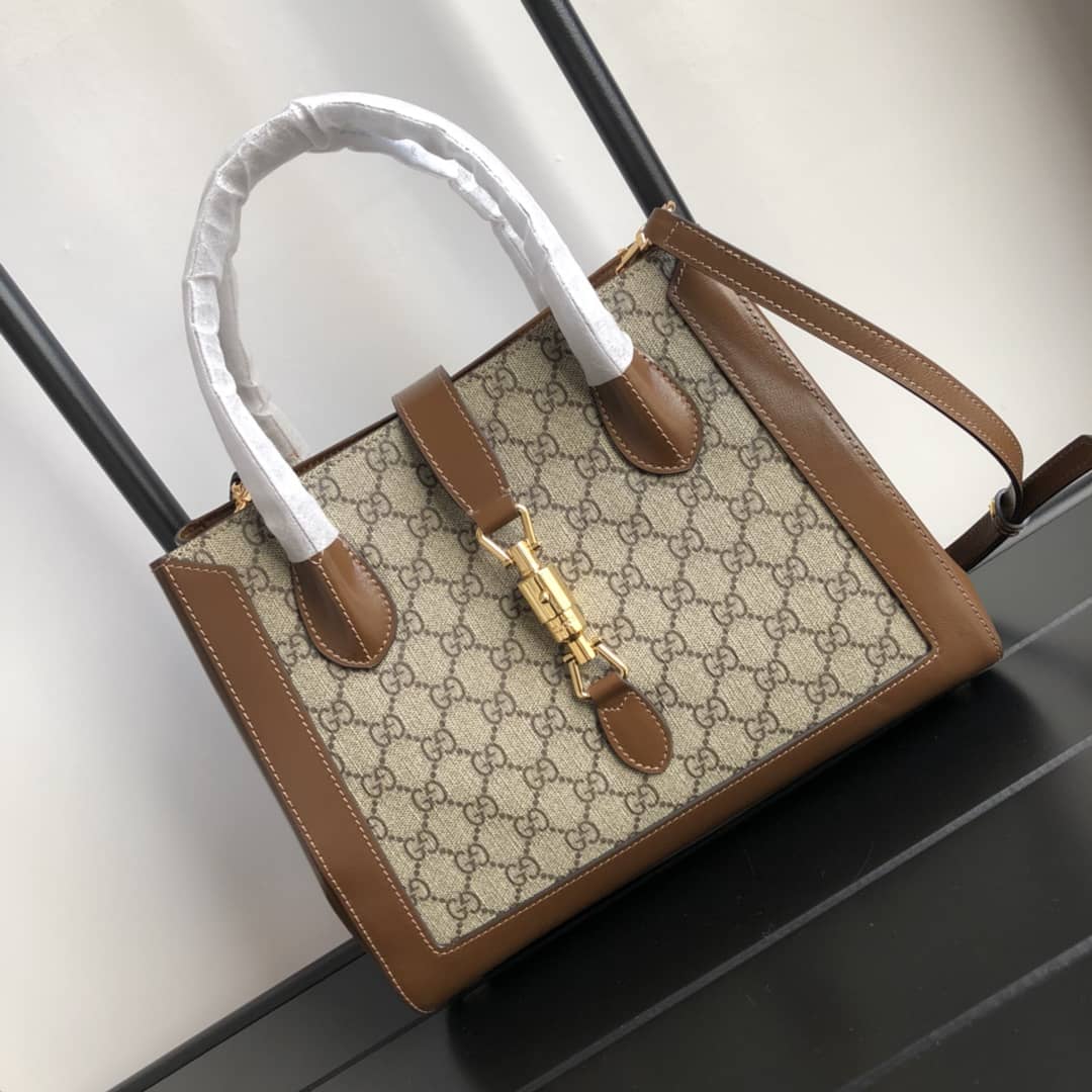 Best Replica Gucci Jackie 1961 Medium GG Supreme Canvas Tote Replica 649016 - Colareps