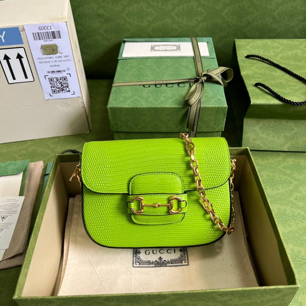 Best Replica Gucci Horsebit 1955 Lizard Mini 675801 Replica Shoulder Bag - Colareps