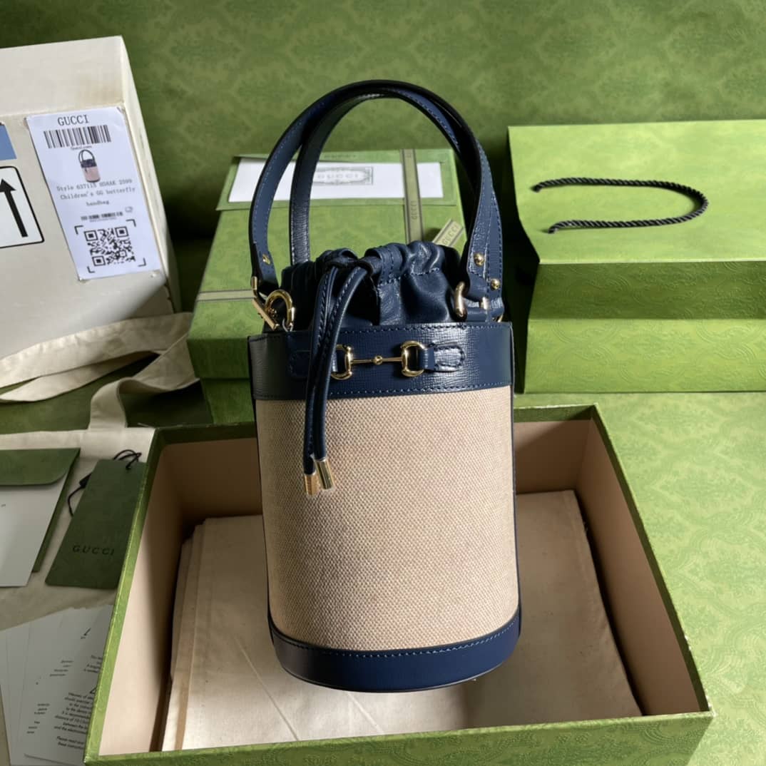 Best Replica Gucci Horsebit 1955 Small Bucket Bag Replica 637115 - Colareps