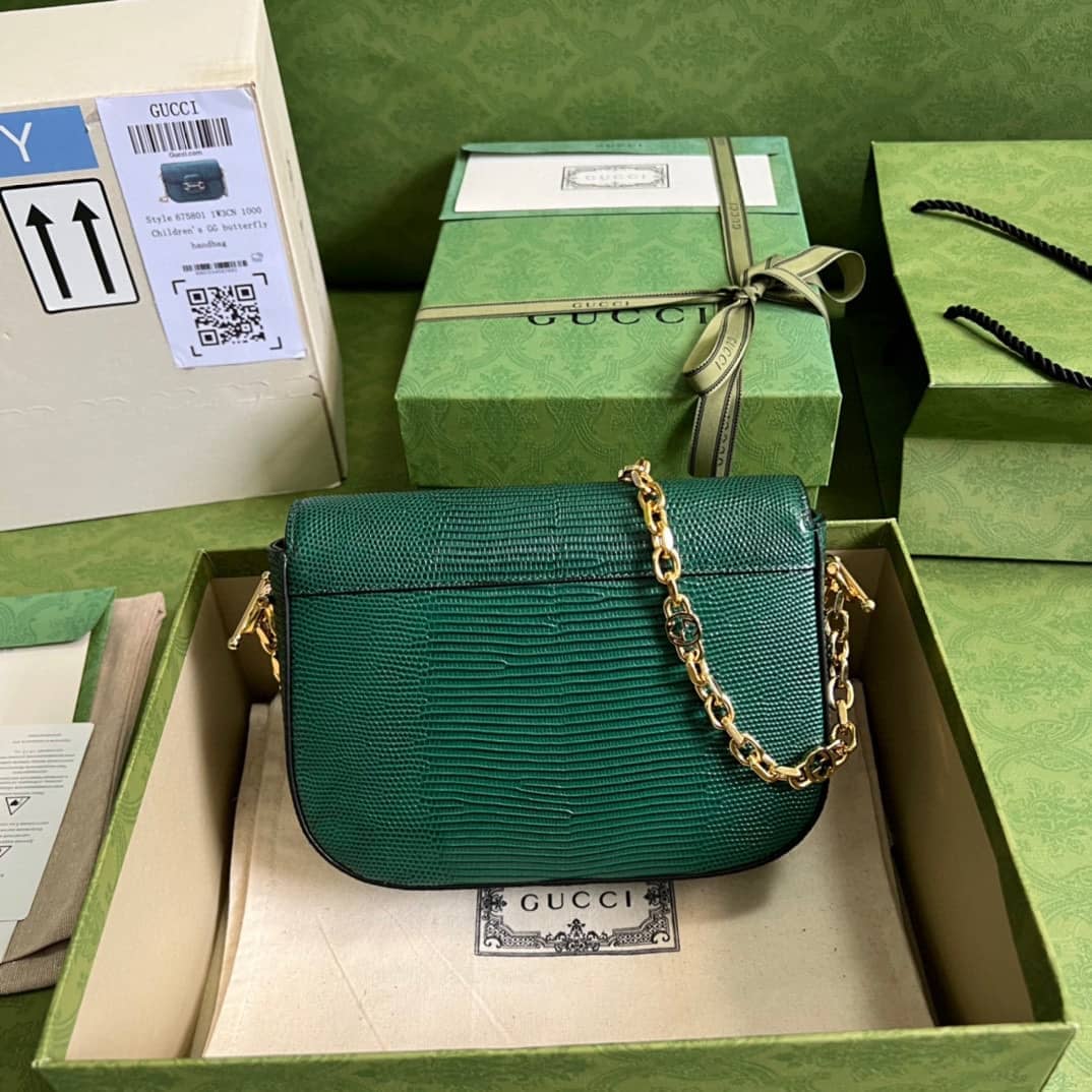 Best Replica Gucci Horsebit 1955 Lizard Mini 675801 Replica Shoulder Bag - Colareps