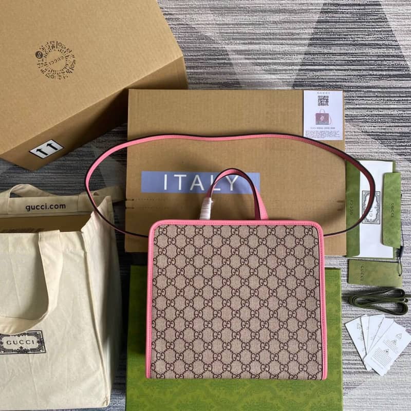 Best Replica Gucci Supreme Canvas Children Yuko Higuchi Tote Replica Pink 630542 - Colareps