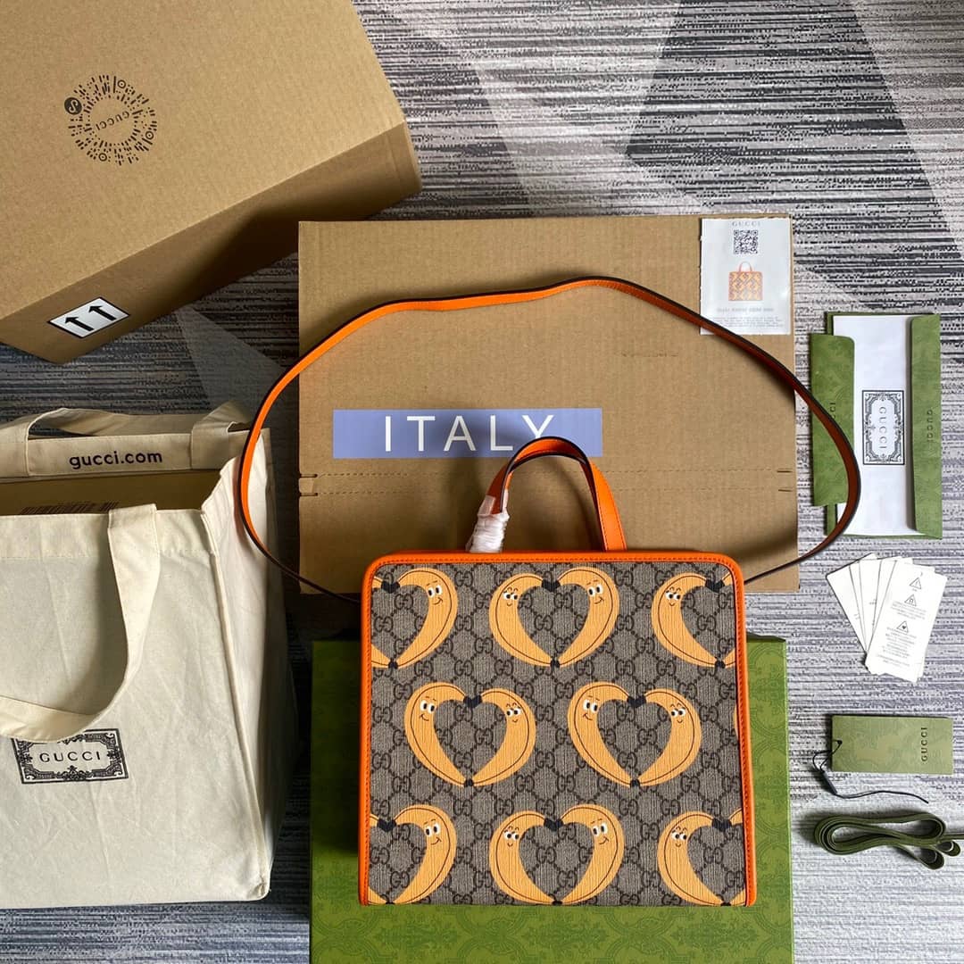 Best Replica Gucci Supreme Canvas Children Yuko Higuchi Tote Replica Orange 630542 - Colareps