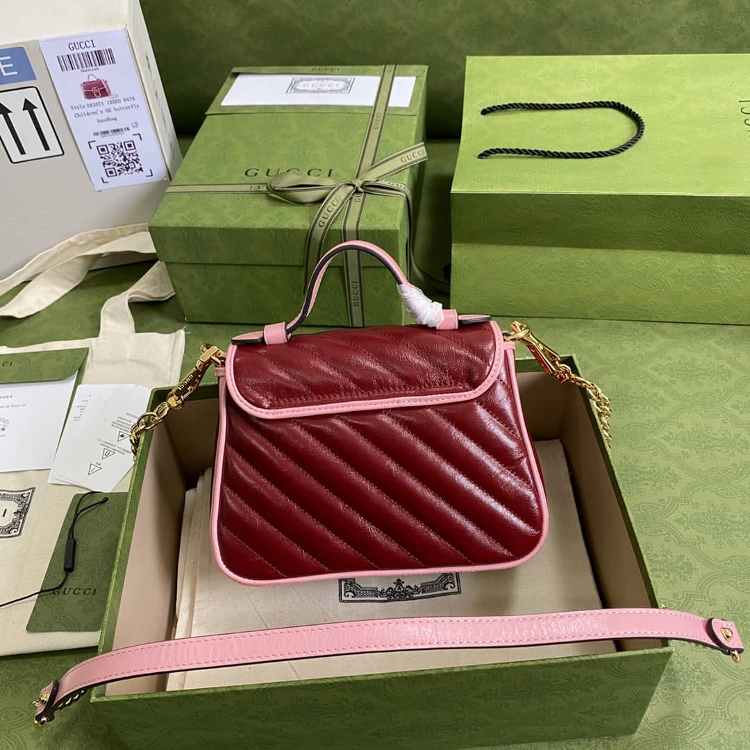 Best Replica Gucci Marmont GG Mini Top Handle Bag Replica 583571 - Colareps