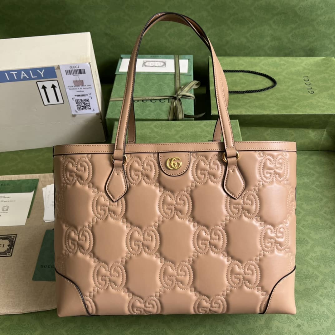 Best Replica Gucci GG Matelassé Leather Medium Tote Bag 631685 Replica - Colareps