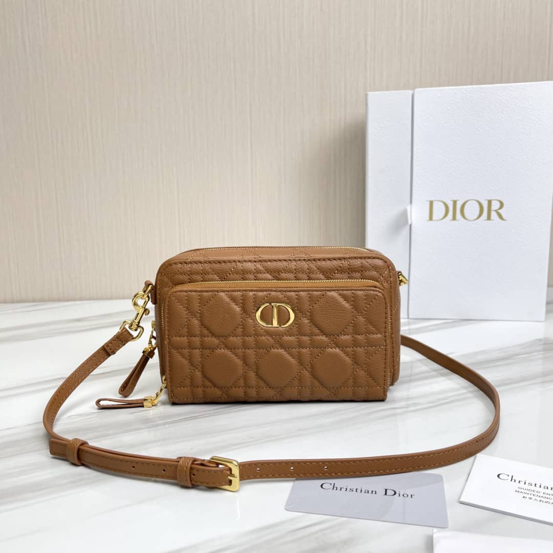 Best Replica Christian Dior Caro Double Calfskin Pouch - Colareps