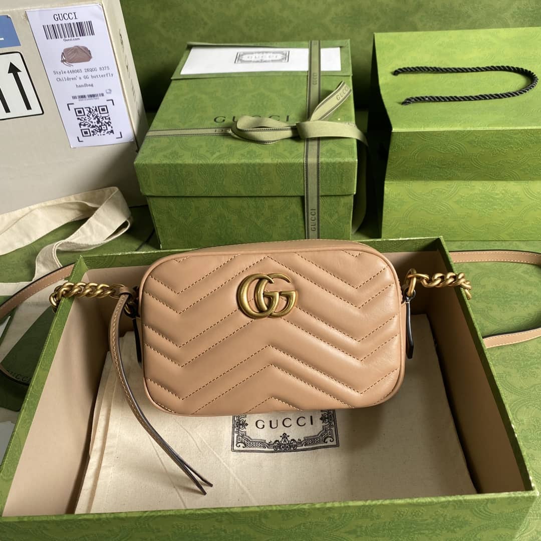 Best Replica Gucci GG Marmont Matelasse Mini Leather 448065 Replica Crossbody Bag - Colareps