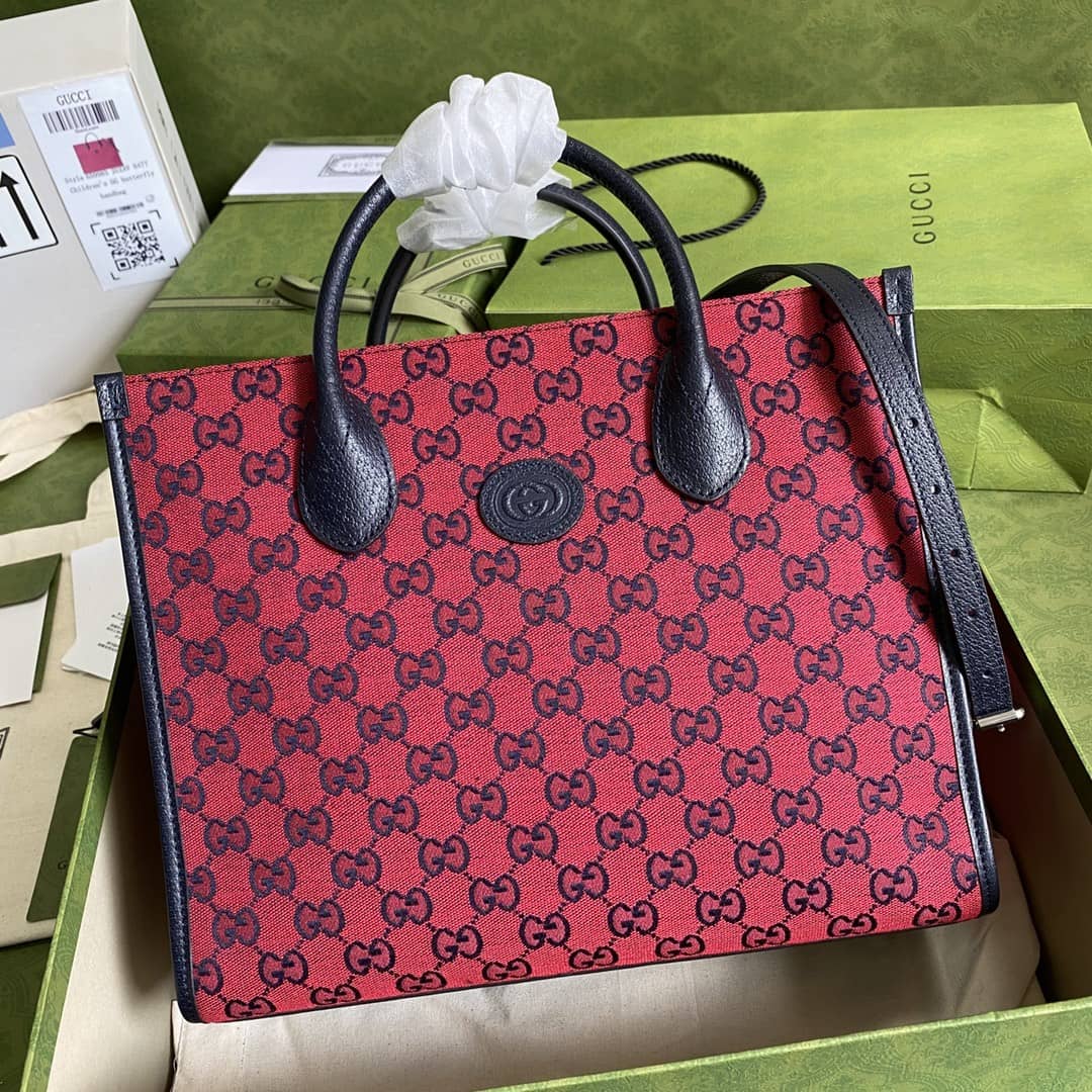 Best Replica Gucci Les Pommes Small GG 2Way Tote Replica 659983 - Colareps