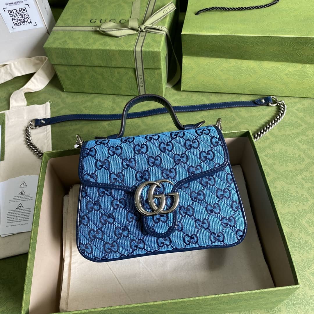 Best Replica Gucci Marmont GG Mini Top Handle Bag Replica 583571 - Colareps