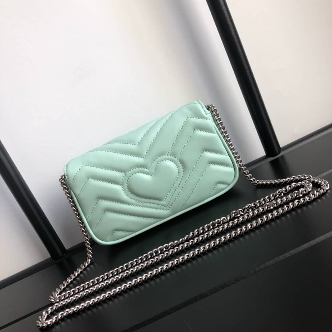 Best Replica Gucci GG Marmont Matelasse Leather Mini Shoulder Bag Replica Green 476433 - Colareps