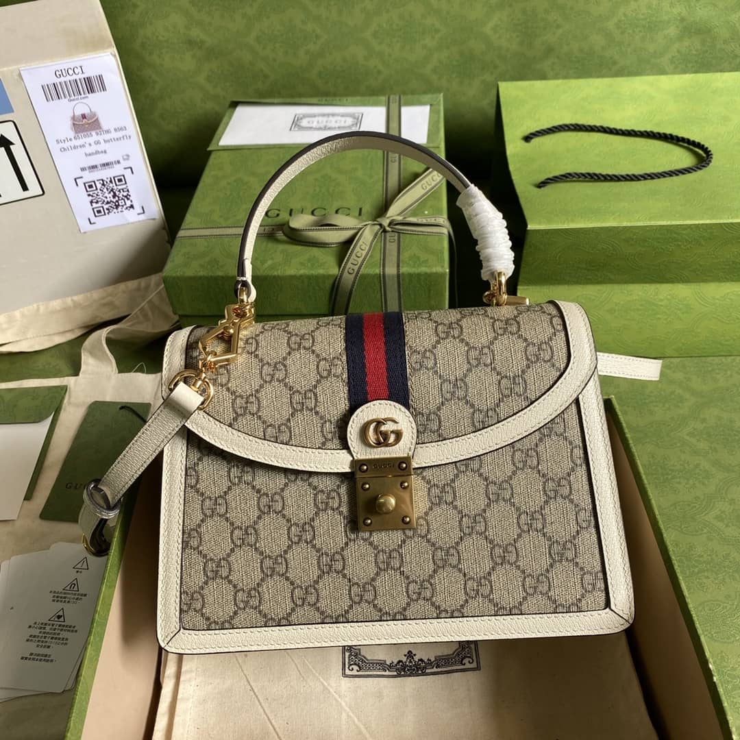 Best Replica Gucci Ophidia Web Small Top Handle Bag Replica 651055 - Colareps