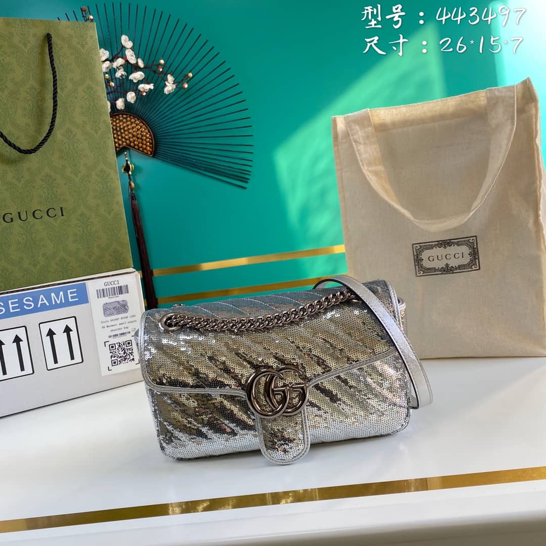 Best Replica Gucci Marmont GG Small matelassé Shoulder Bag Replica 443497 - Colareps