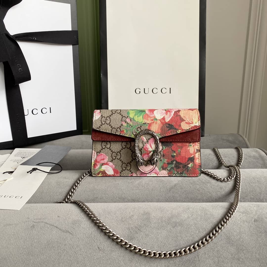 Best Replica Gucci Dionysus GG Supreme Super Mini Bag Replica Brown Red 476432 - Colareps