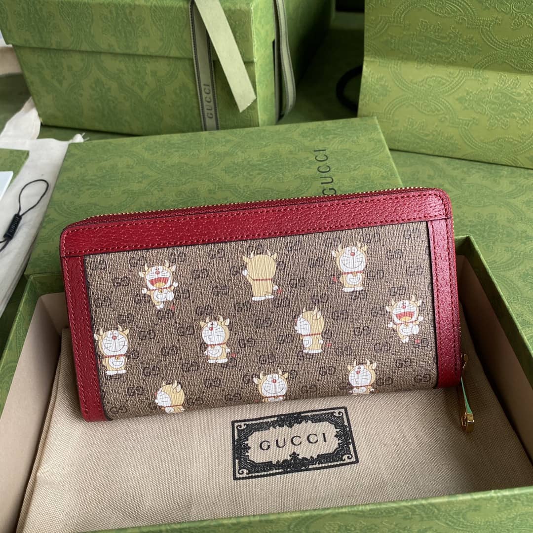 Best Replica Gucci x Doraemon Zip Around Wallet Replica 647787 - Colareps