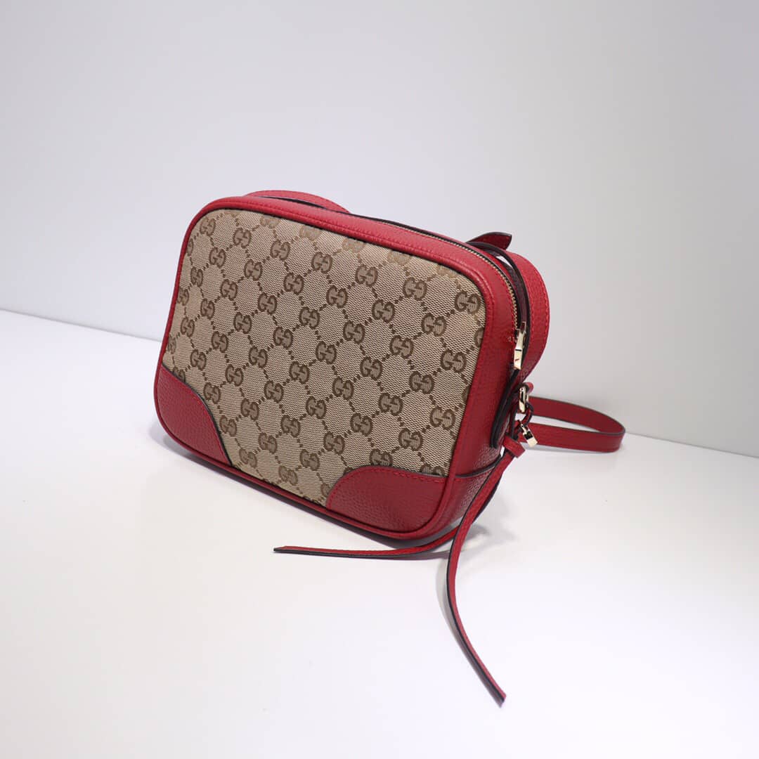 Best Replica Gucci GG Canvas Messenger Bag Replica Red 449172 - Colareps