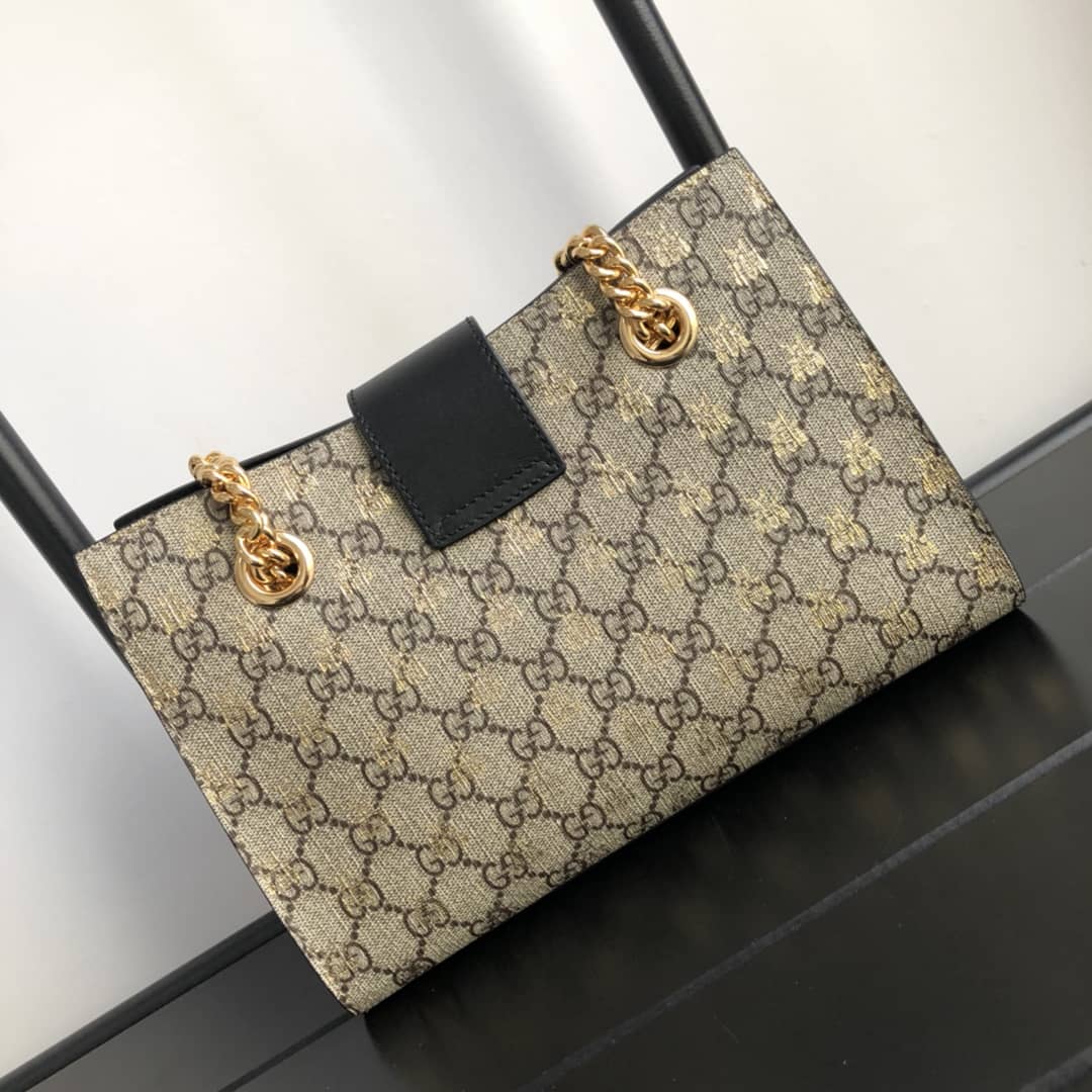 Best Replica Gucci Padlock Small GG Supreme Canvas Shoulder Bag Replica Brown 498156 - Colareps