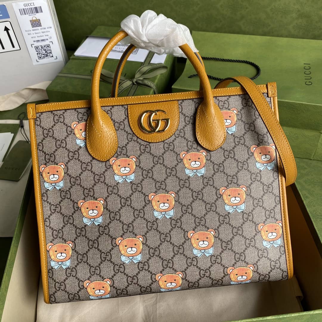 Best Replica Kai x Gucci Leather Logo Tote Replica 660531 - Colareps