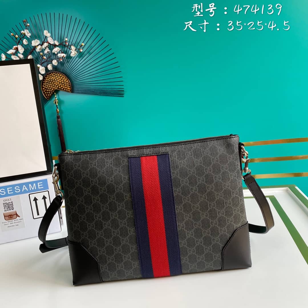 Best Replica Gucci Supreme GG Messenger Shoulder Bag Replica 474139 - Colareps