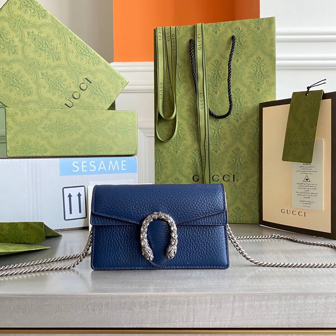 Best Replica Gucci Dionysus GG Supreme Super Mini Bag Replica Blue 476432 - Colareps