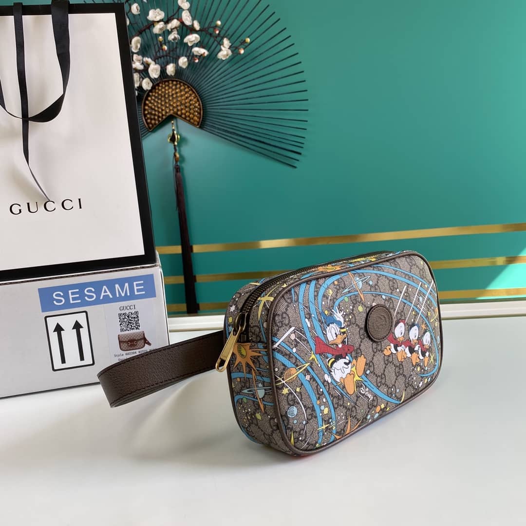Best Replica Gucci Disney Supreme GG Canvas Leather Belt Bag Replica 602695 - Colareps
