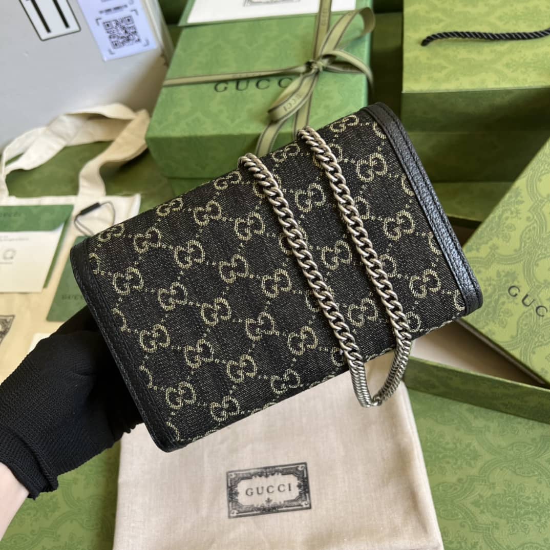Best Replica Gucci Dionysus GG Supreme Chain Wallet 401231 Replica Crossbody Bag - Colareps