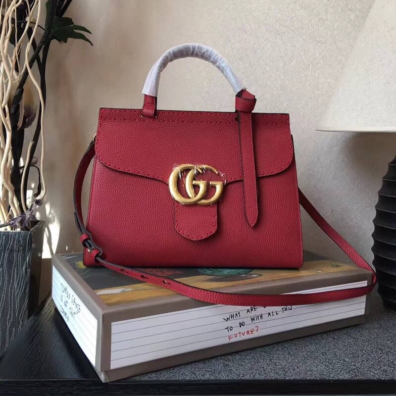Best Replica Gucci GG Marmont 2Way Shoulder Bag Replica Red 421890 - Colareps