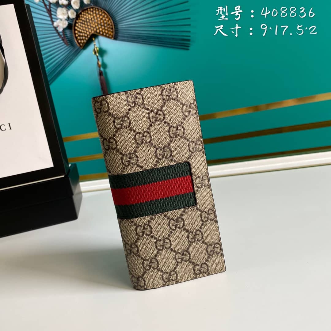 Best Replica Gucci Bill PVC Leather Long Wallet Replica 408836 - Colareps