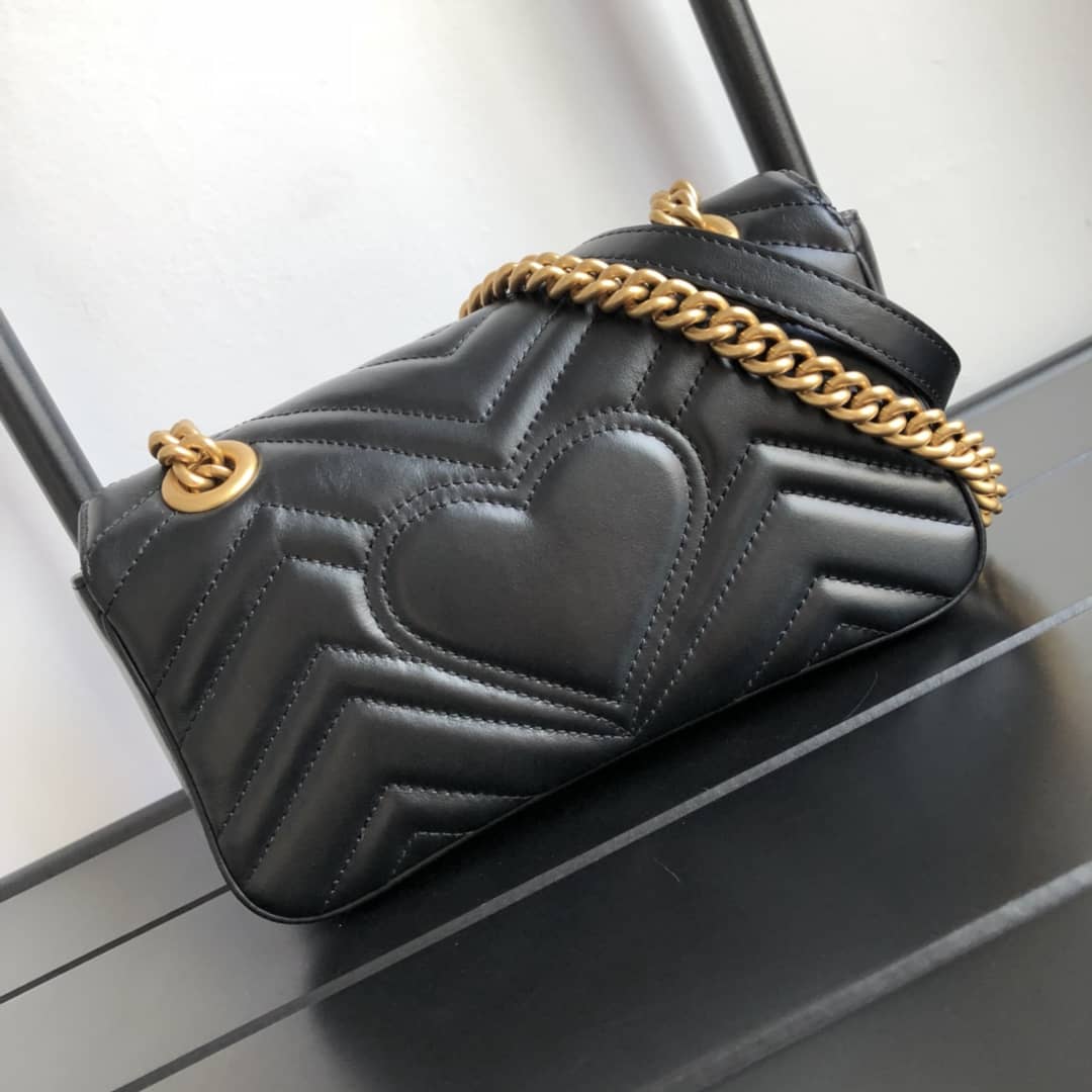 Best Replica Gucci GG Marmont Mini Matelasse Shoulder Bag Replica Yellow Red 446744 - Colareps