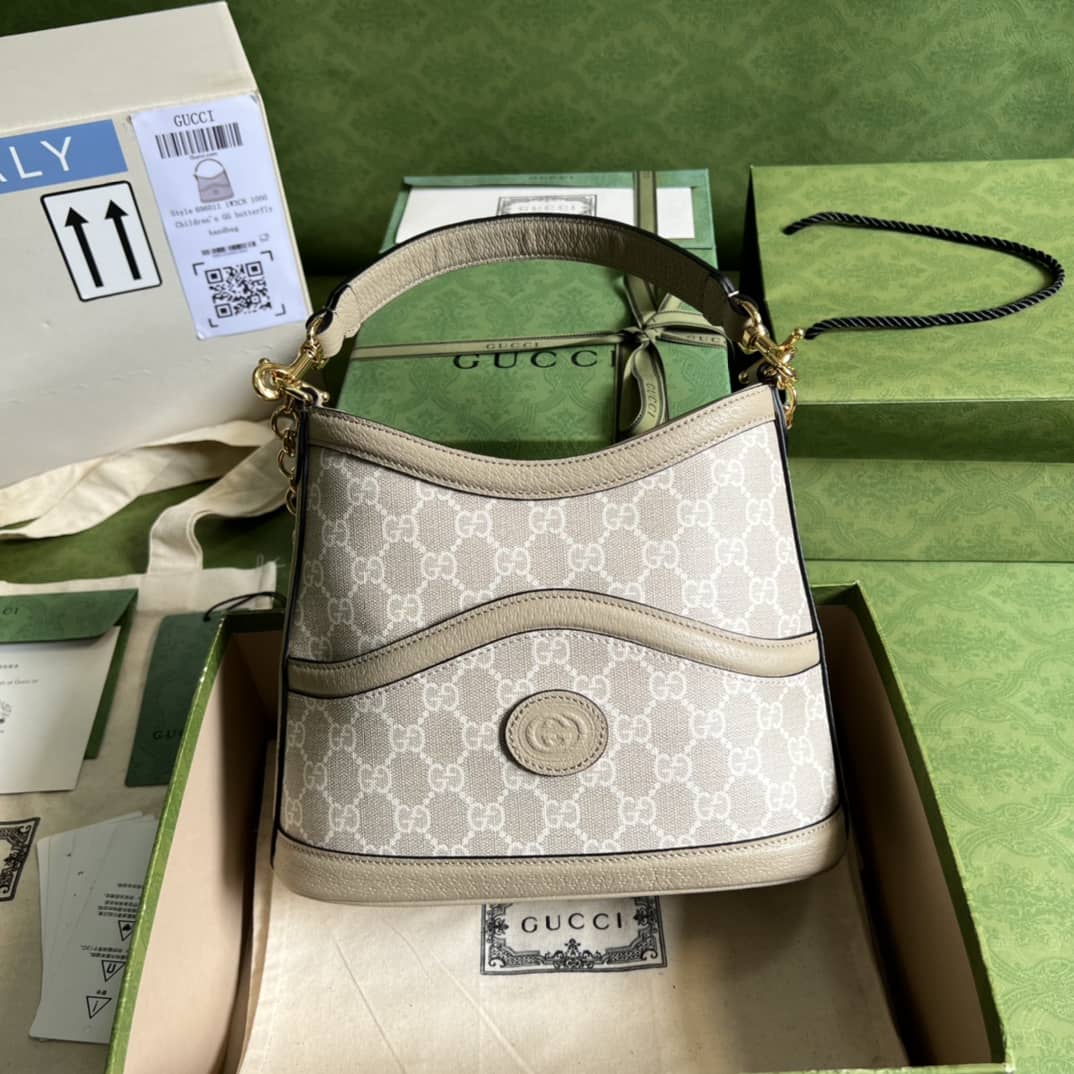 Best Replica Gucci Large With Interlocking G Oatmeal 696011 Replica Shoulder Bag - Colareps