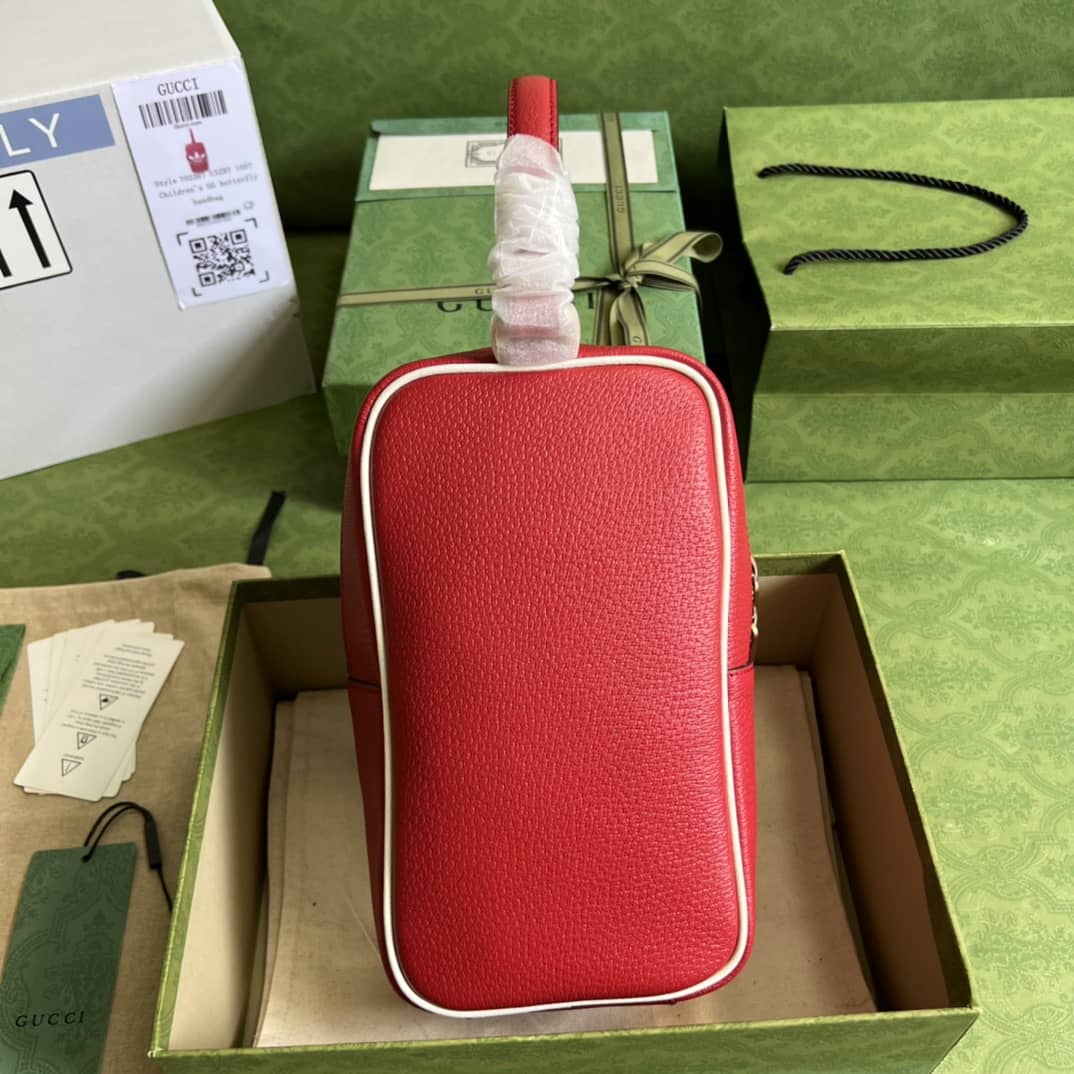 Best Replica Gucci Adidas x Gucci Mini Top Handle Red 702387 Replica Clutch - Colareps