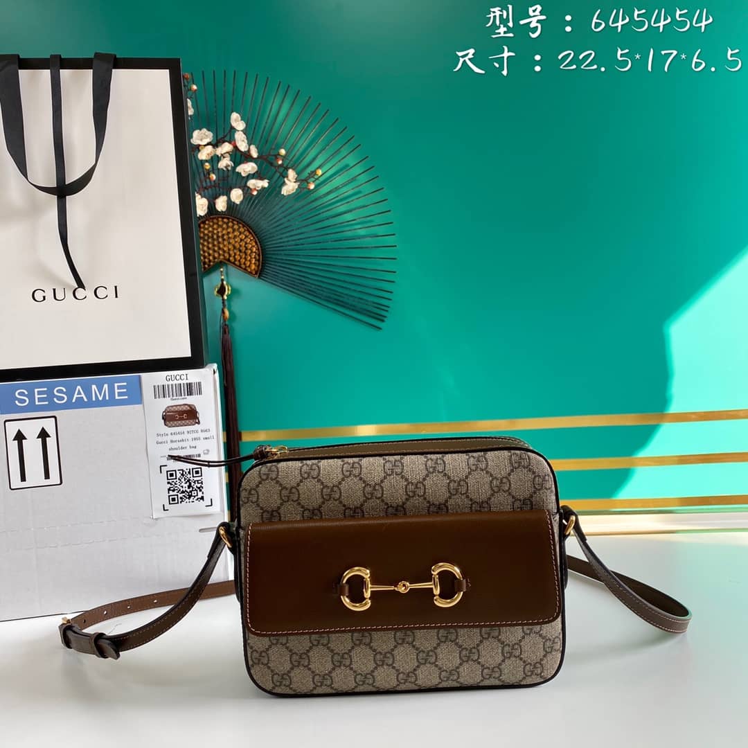 Best Replica Gucci 1955 Horsebit Small Shoulder Bag Replica 645454 - Colareps
