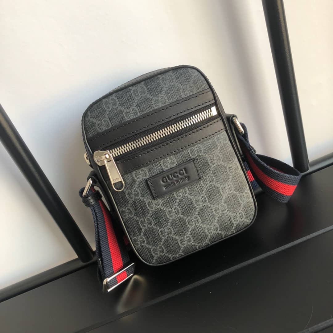 Best Replica Gucci Ophidia Small GG Canvas Messenger Bag Replica Black 547926 - Colareps