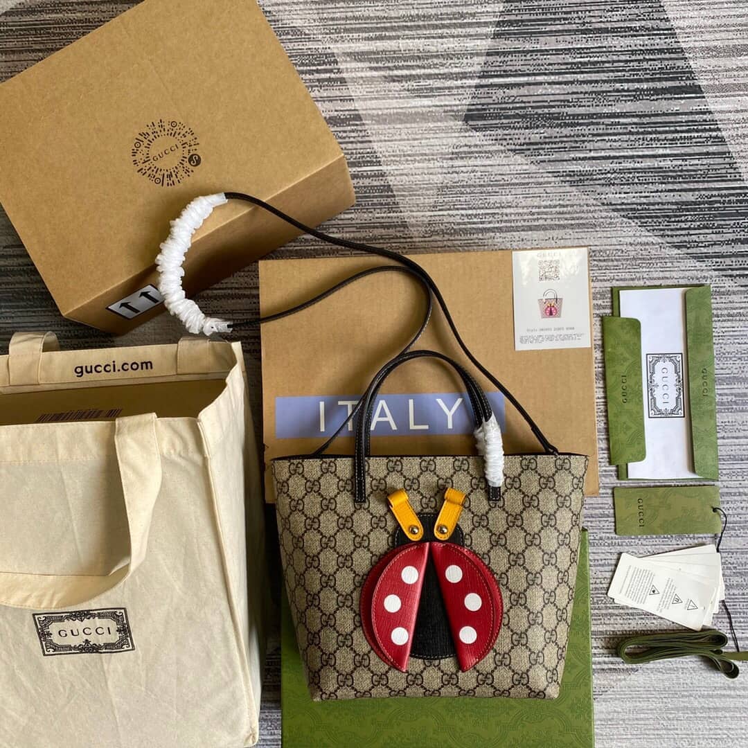 Best Replica Gucci Children Ladybug 585833 Replica Tote Bag - Colareps