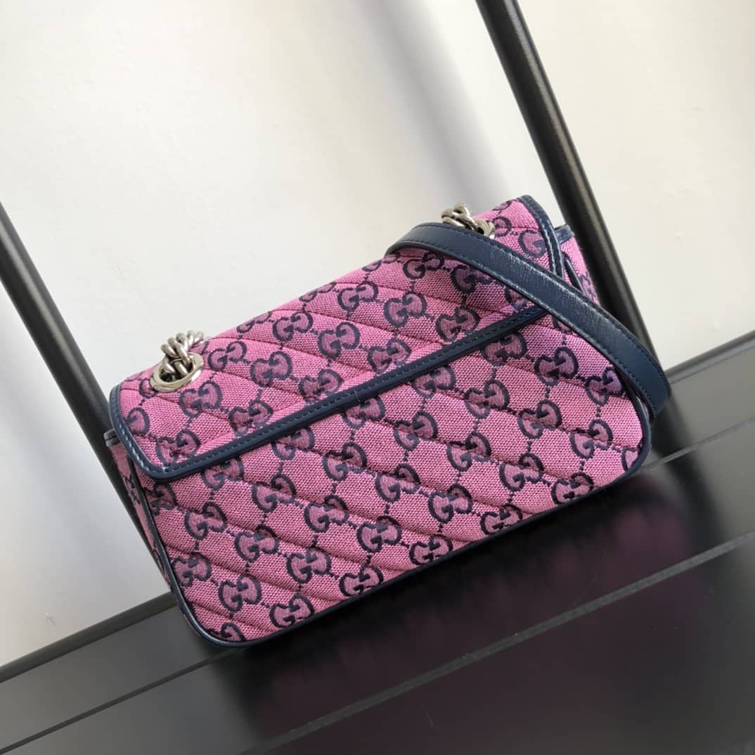 Best Replica Gucci GG Marmont Mini Matelasse Shoulder Bag Replica Pink 446744 - Colareps