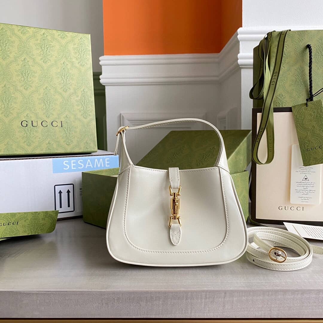 Best Replica Gucci Jackie 1961 Mini Shoulder Bag Replica White 637091 - Colareps