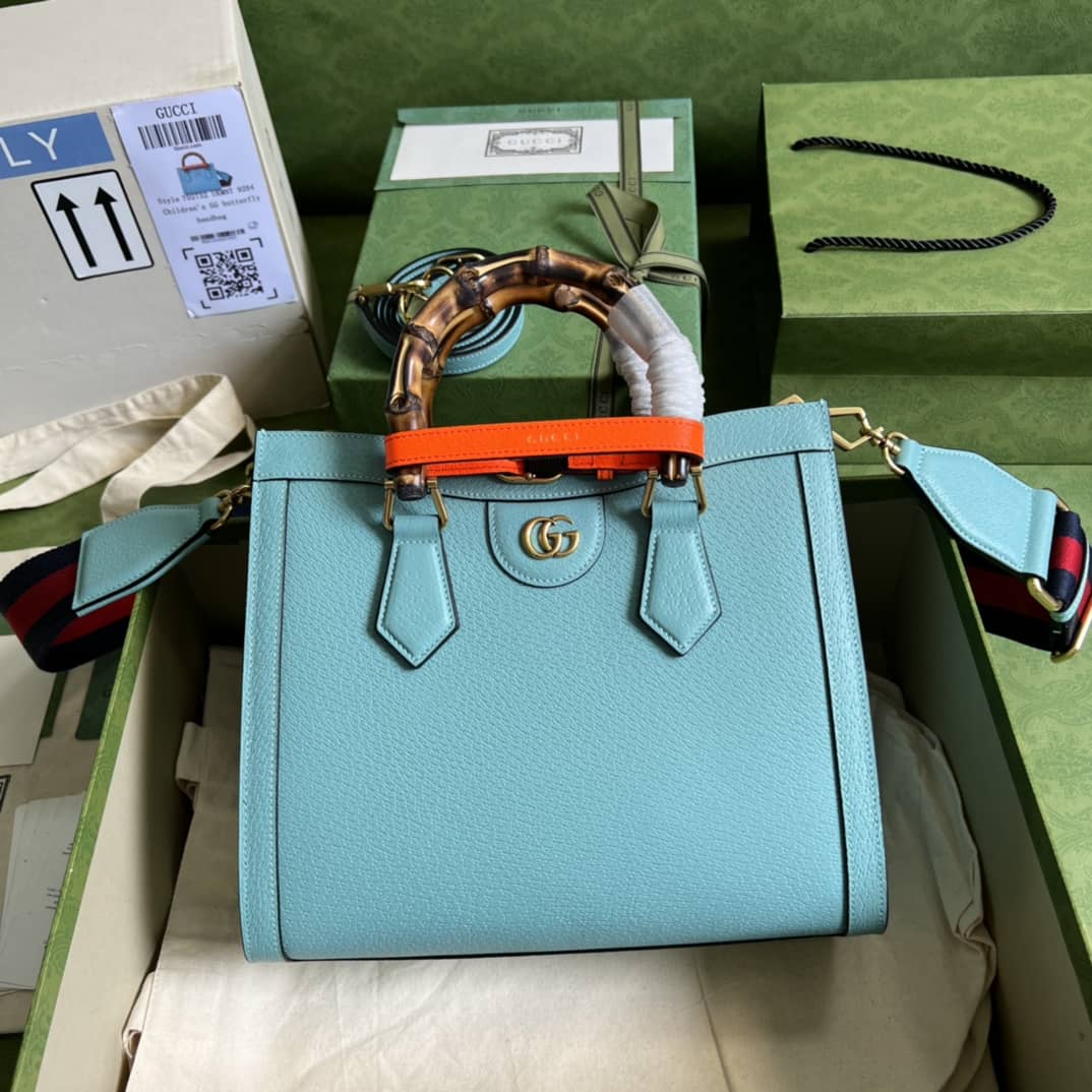 Best Replica Gucci Diana Small Tote Blue 702721 Replica Bag - Colareps
