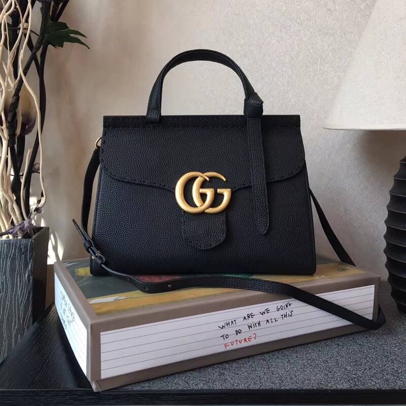 Best Replica Gucci GG Marmont 2Way Shoulder Bag Replica Black 421890 - Colareps