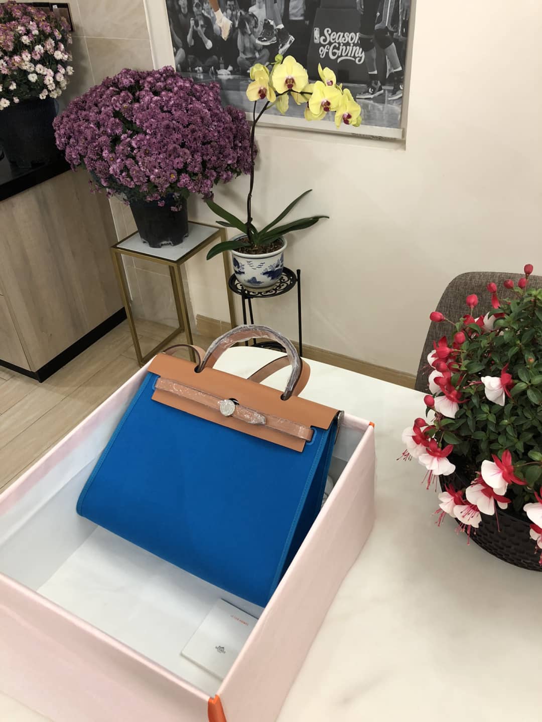 Best Replica Hermes Bag Replica 31 Canvas Leather HerBag - Colareps