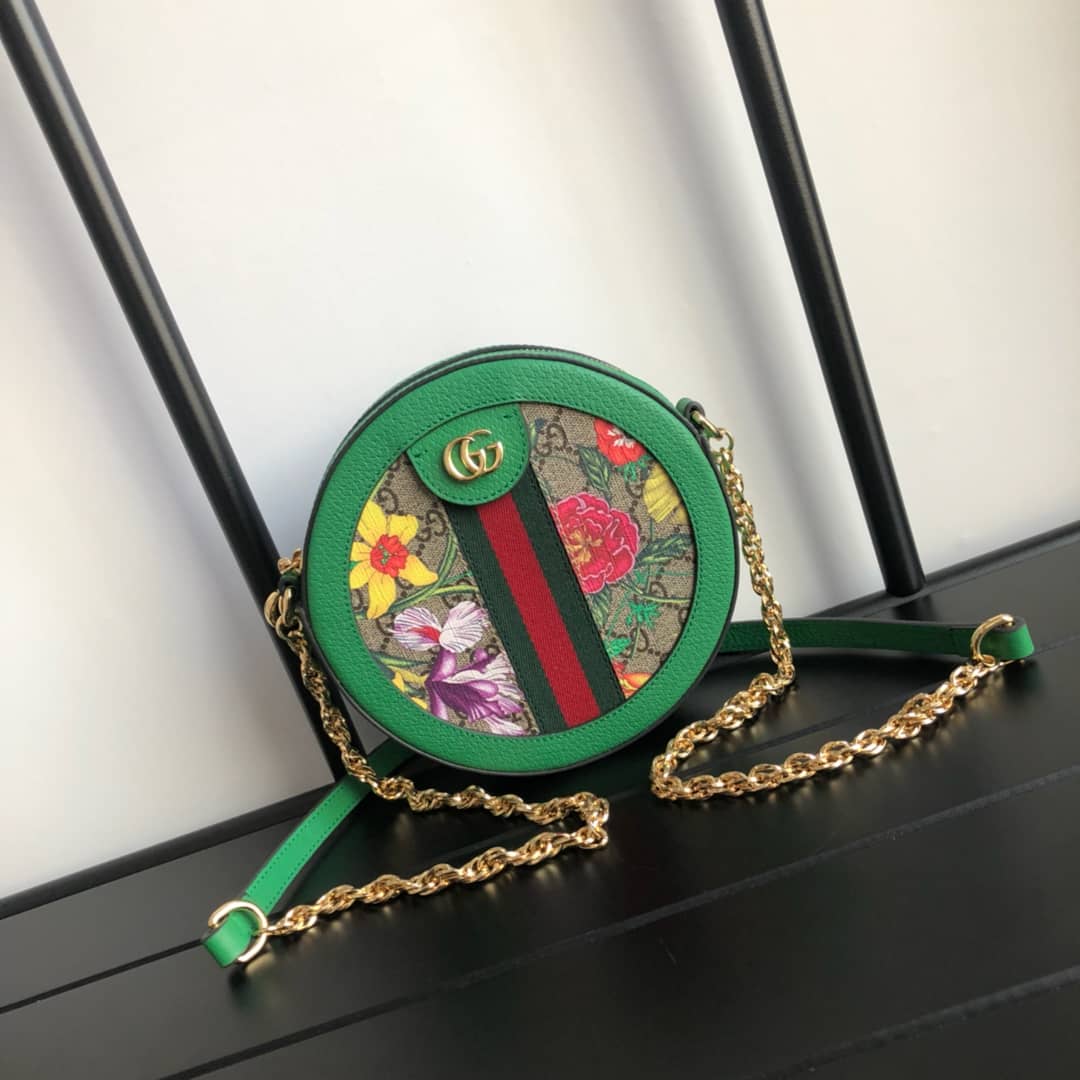 Best Replica Gucci Ophidia GG Flora Mini Replica Backpack Green 598661 - Colareps