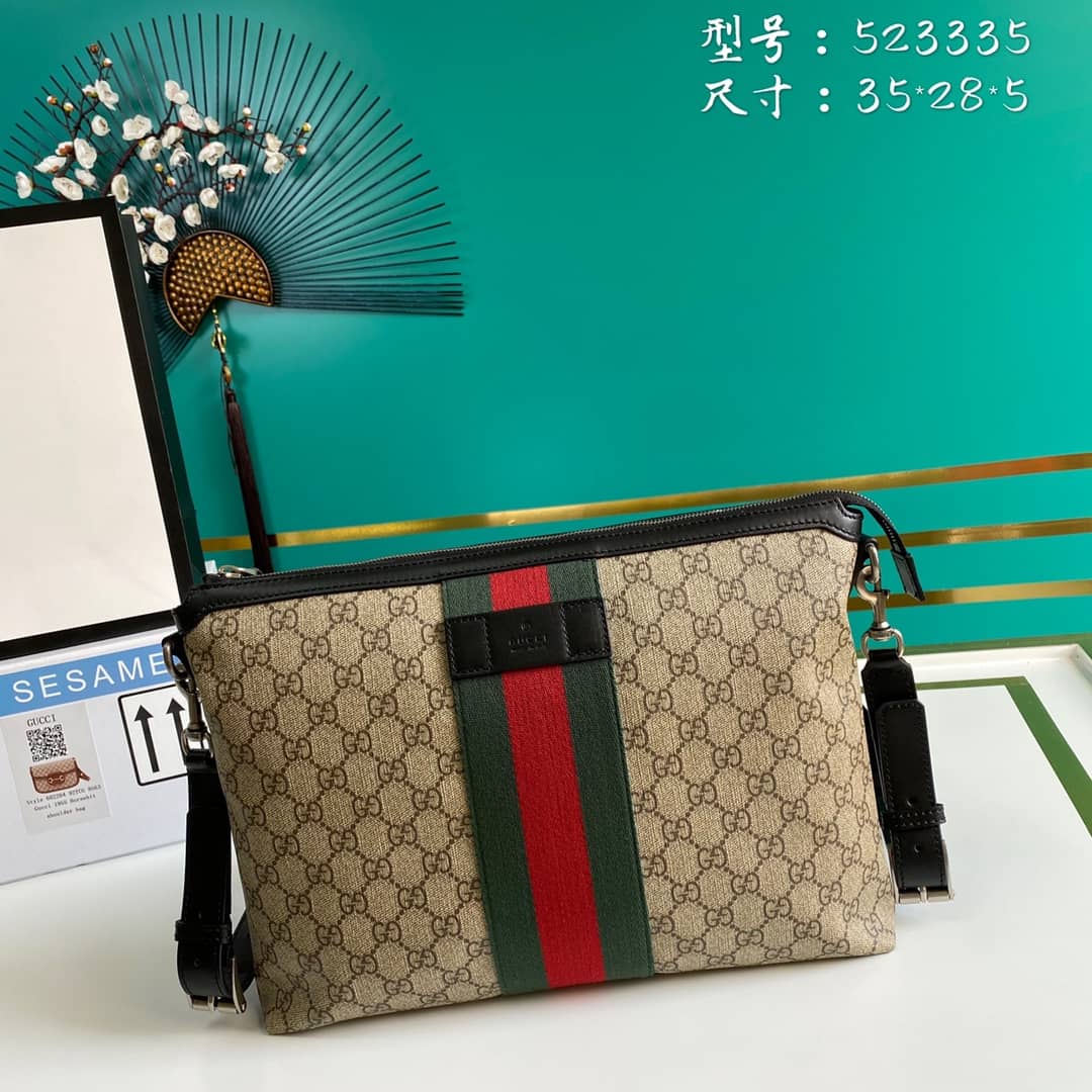 Best Replica Gucci Supreme GG Messenger Bag Replica 523335 - Colareps