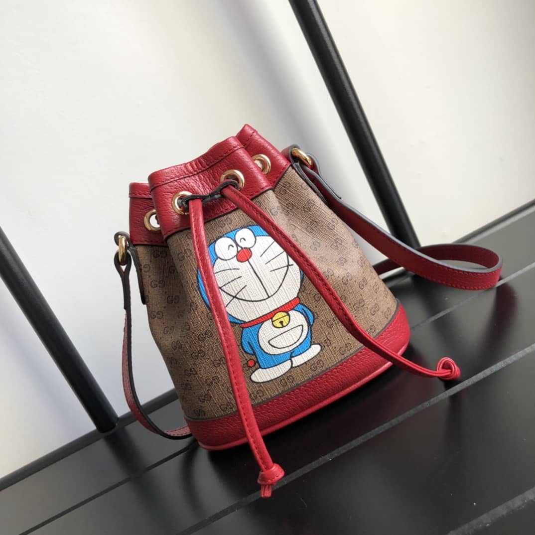 Best Replica Gucci X Doraemon Mini Bucket Bag Replica 647801 - Colareps