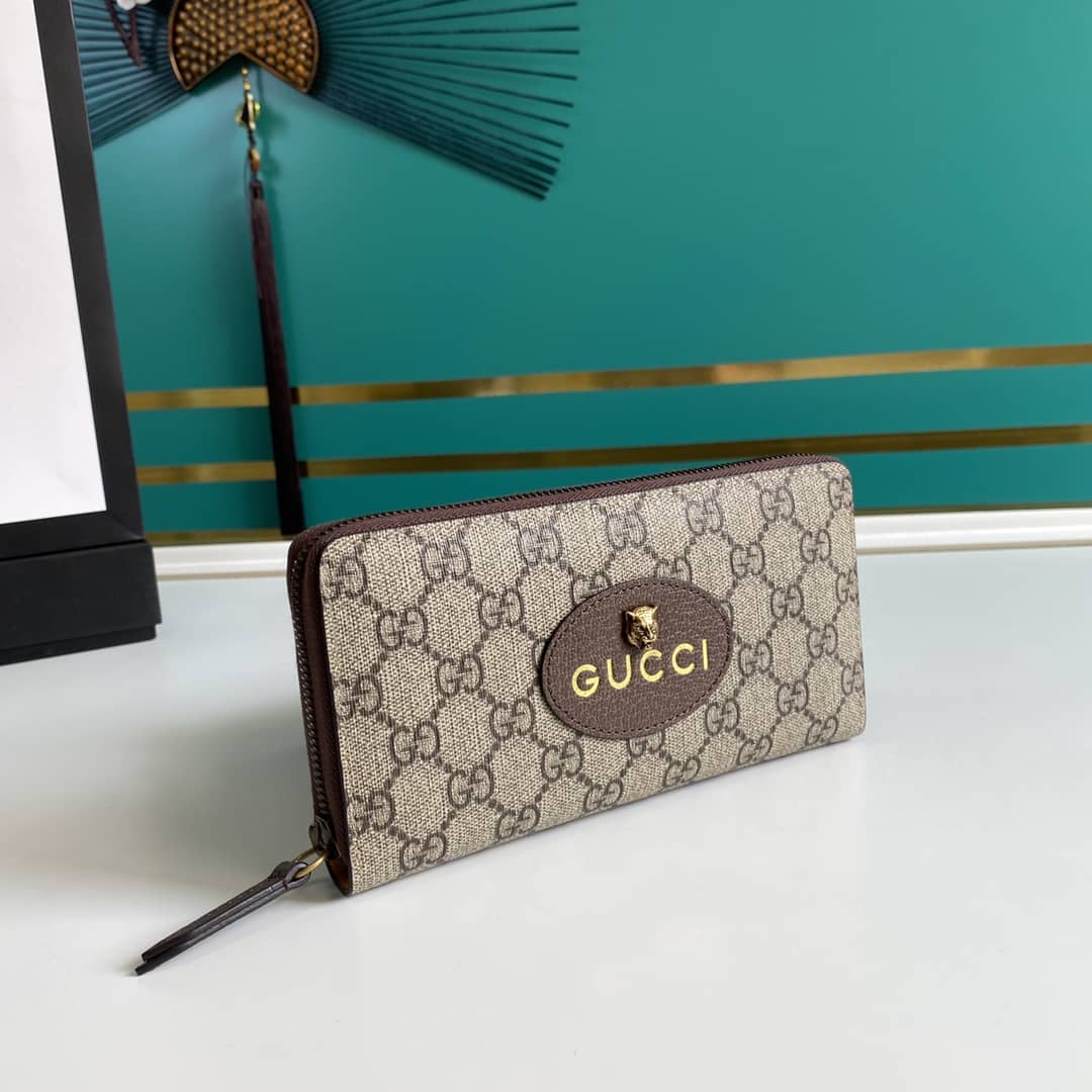 Best Replica Gucci Vintage GG Neo Supreme Long Zipper Wallet Replica 473953 - Colareps