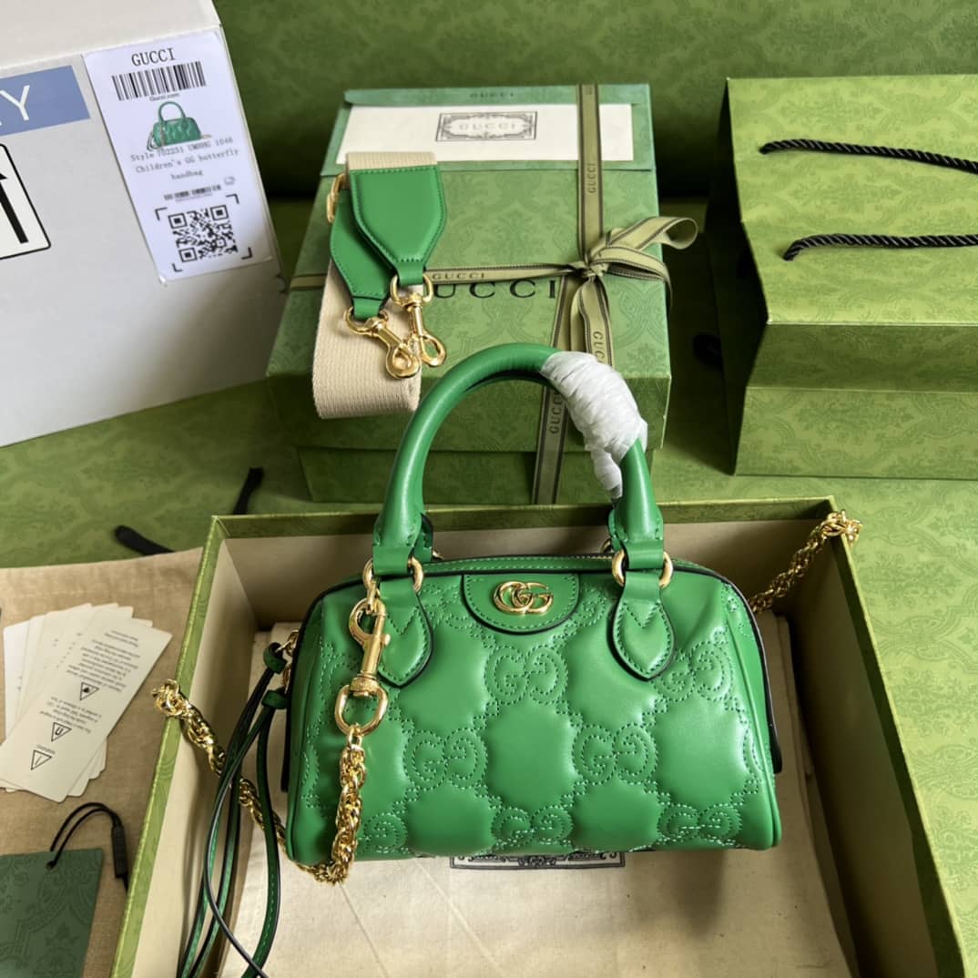 Best Replica Gucci GG Matelassé Leather Top Handle Shoulder Bag 702251 Replica - Colareps