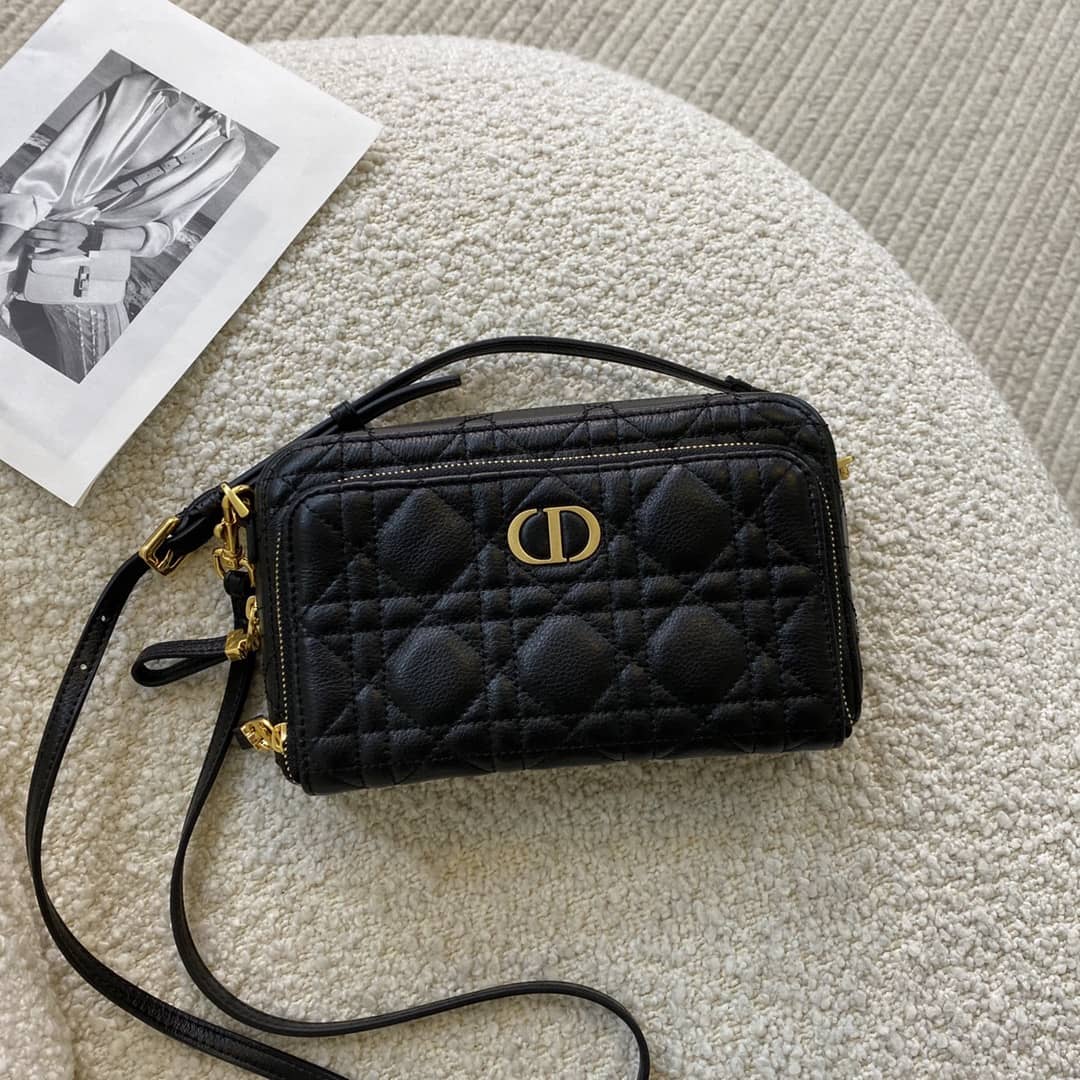 Best Replica Christian Dior Caro Double Pouch - Colareps