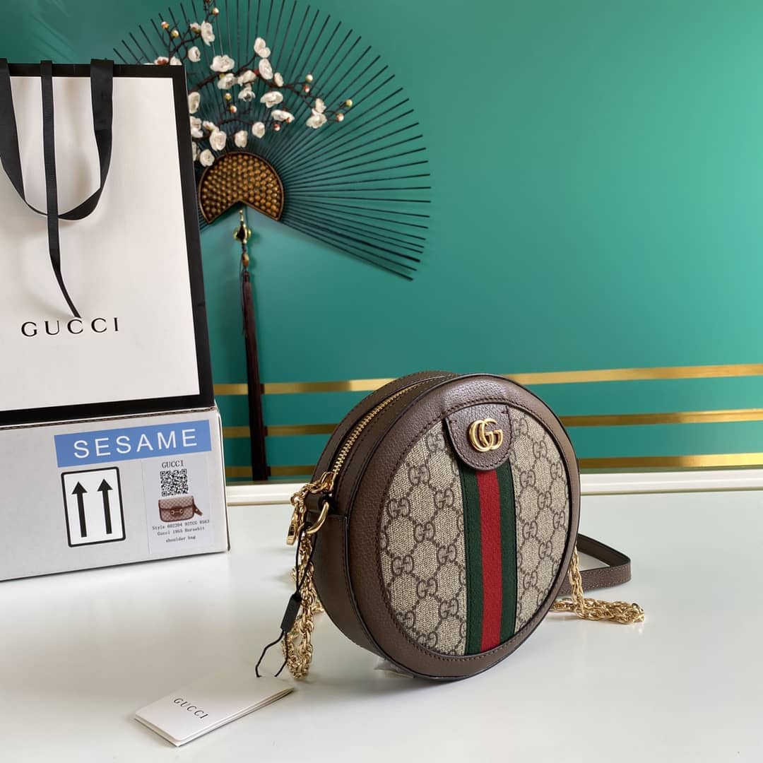 Best Replica Gucci Ophidia Mini GG Round Shoulder Bag Replica 550618 - Colareps